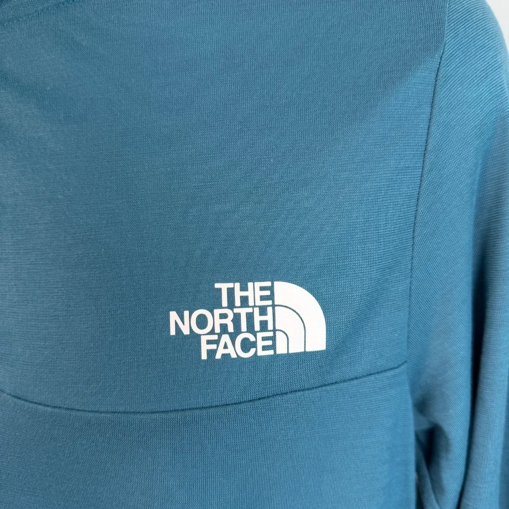 The North Face Men Active Trail Henley Sz S Teal Performance Outdoor Hiking Airy